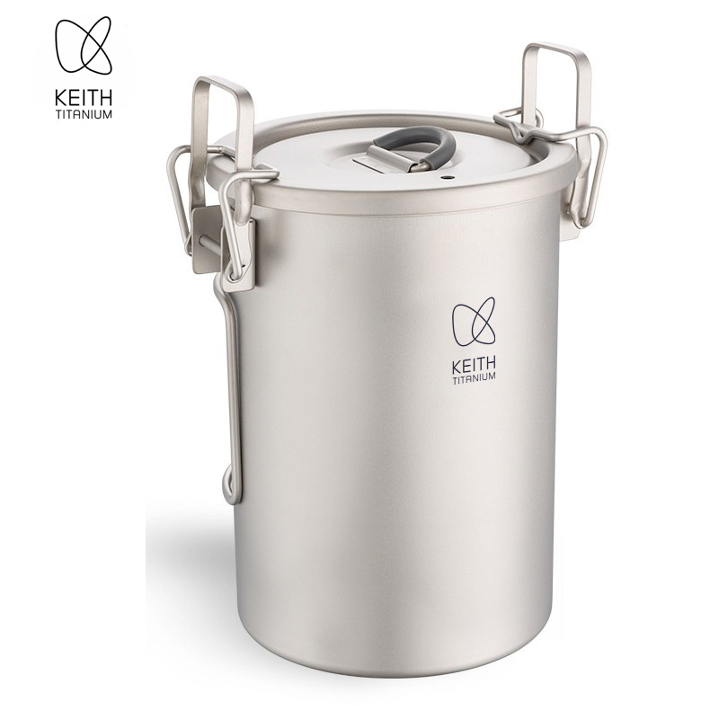 Camping Cooking Sets - KEITH Pure Titanium Rice Cooker, 900ml