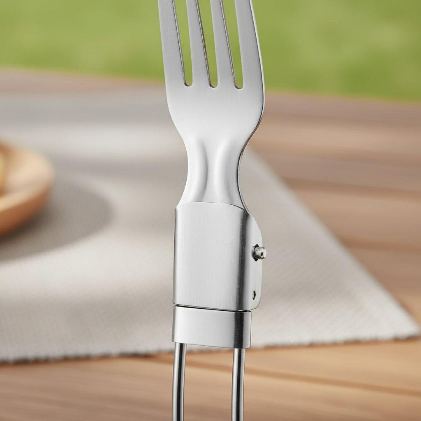Camping Cooking Set Compact - Folding Cutlery Compact Tableware Stainless Steel