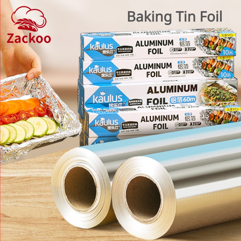 Aluminum Foil Heavy Duty - Zackoo 10/20/40M Aluminium Foil for Baking