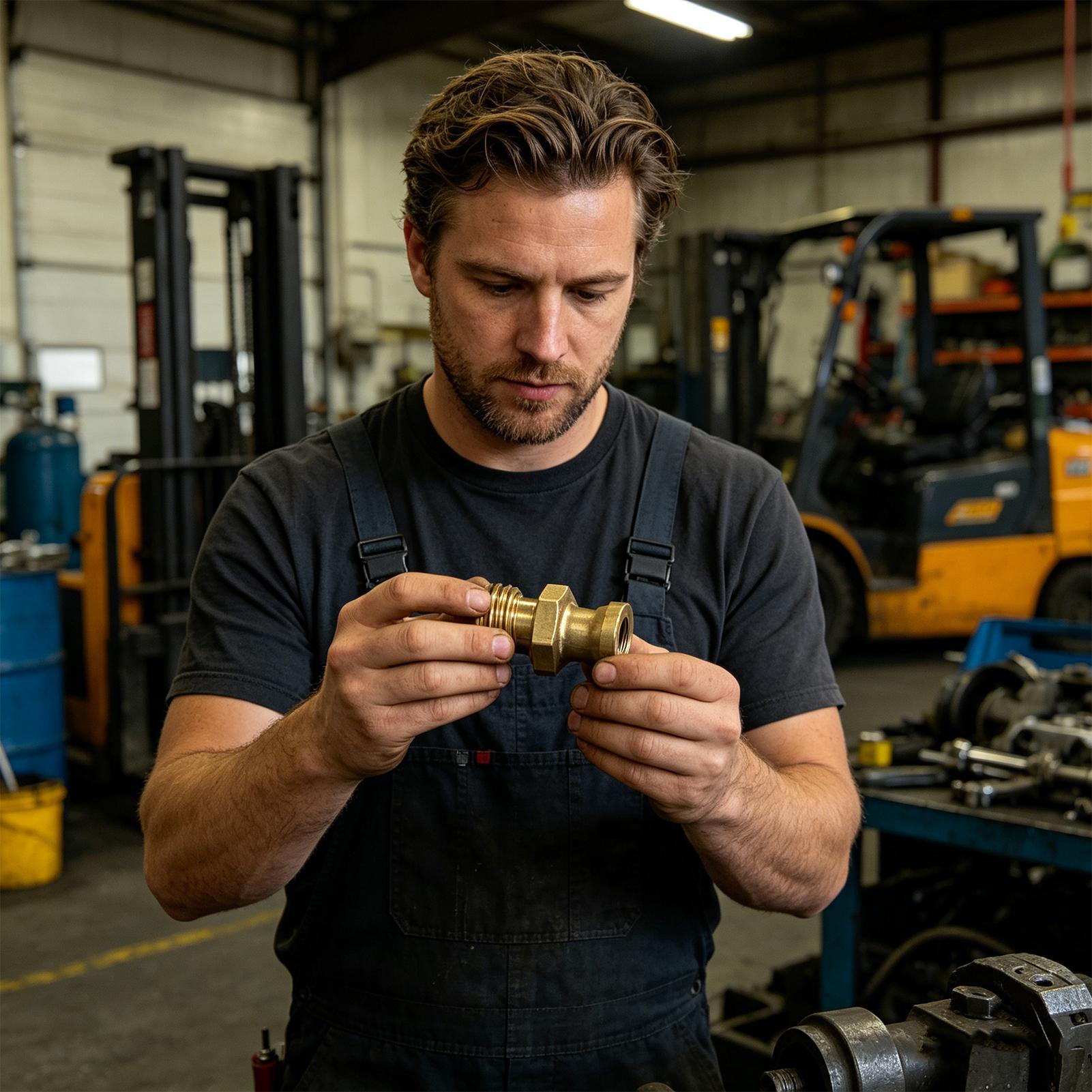 Camping Cooking - Propane Tank Connector Male Brass Valve