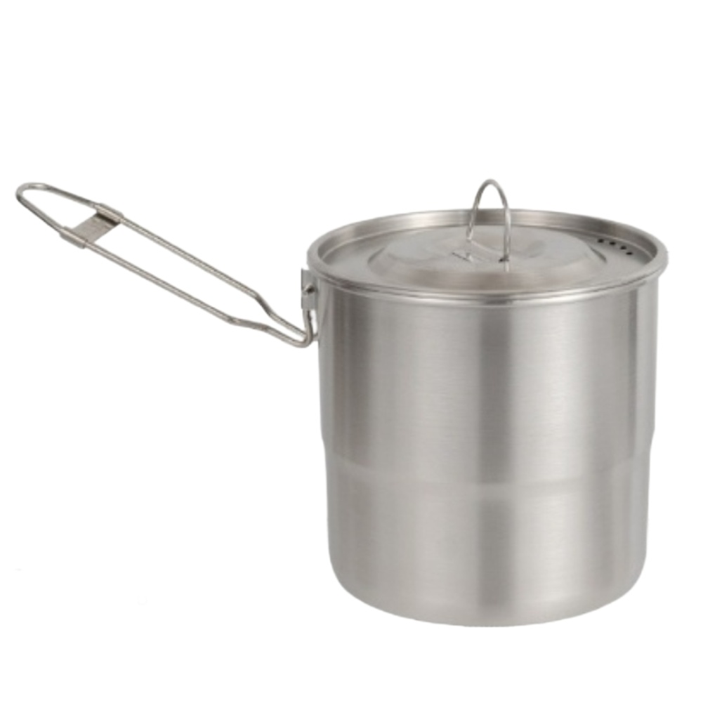 Camping Cooking Set Compact - Portable 3L Stainless Steel Cooking Pot