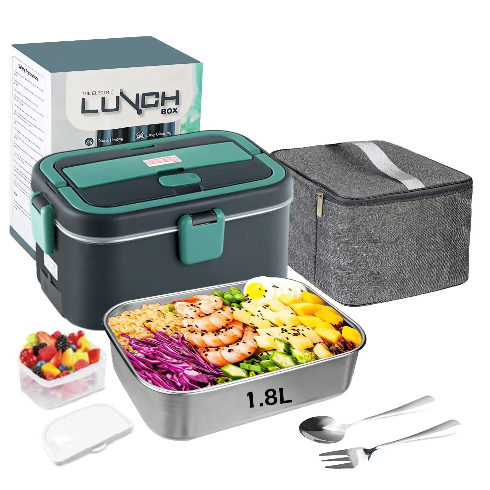 Camping Cooking Food - Electric Lunch Box Food Warmer 1.8