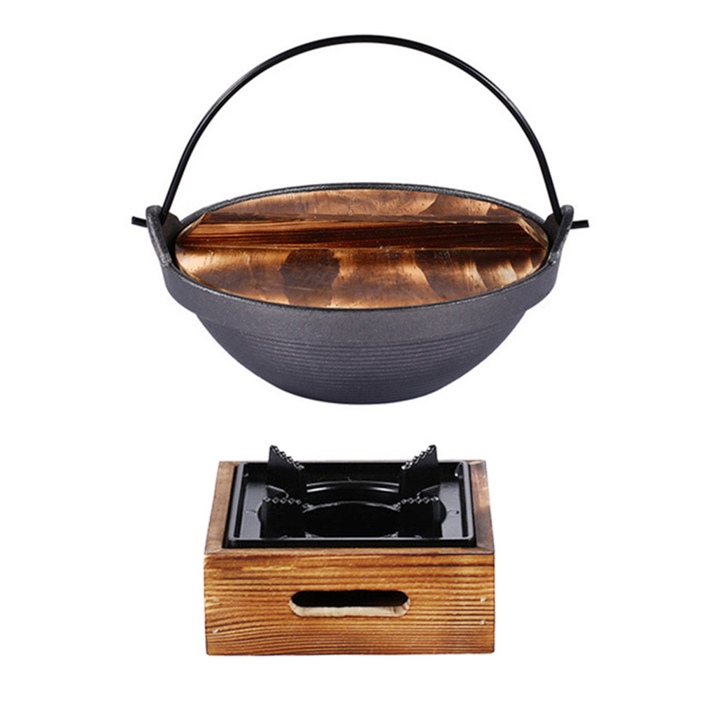 Japanese Camping Cooking - Japanese Style Cast Iron Sukiyaki Pot