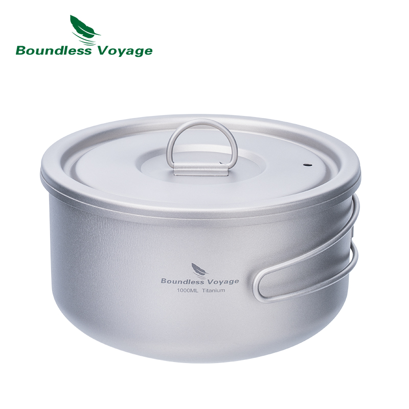 Camping Cooking Sets - Boundless Voyage Titanium Camping Pot with