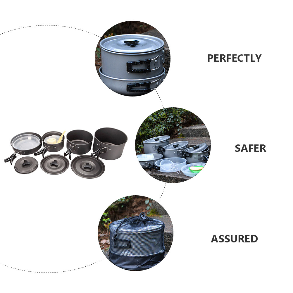 Camping Cooking Set Compact - 1Set Compact Camping Cookware Set Outdoor