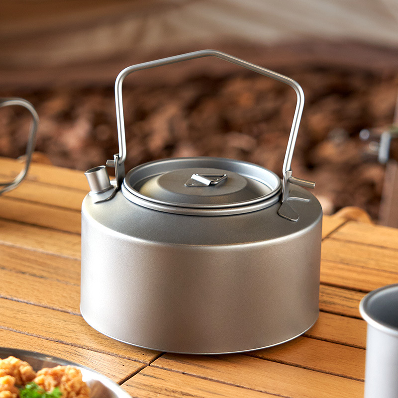 Camping Cooking Sets - Camping Water Cooking Kettle Titanium Kettle