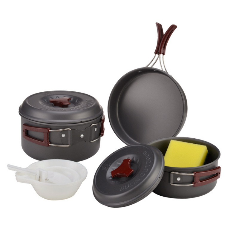 Camping Cooking Set Compact - Portable Compact Outdoor Camping Cookware Set