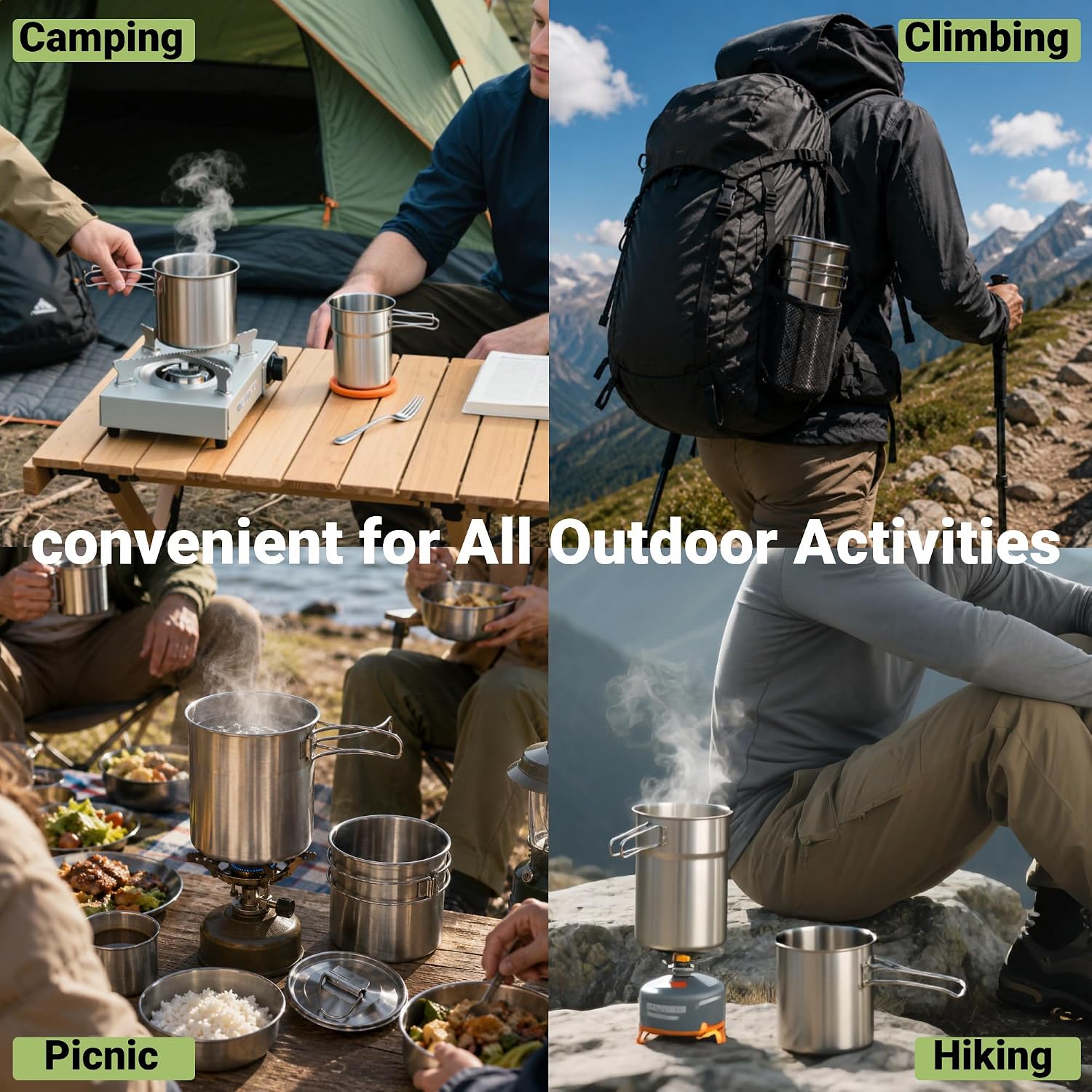 Foldable Camping Cups Mugs Cam - Camping Cooking Sets ulasan dan harga