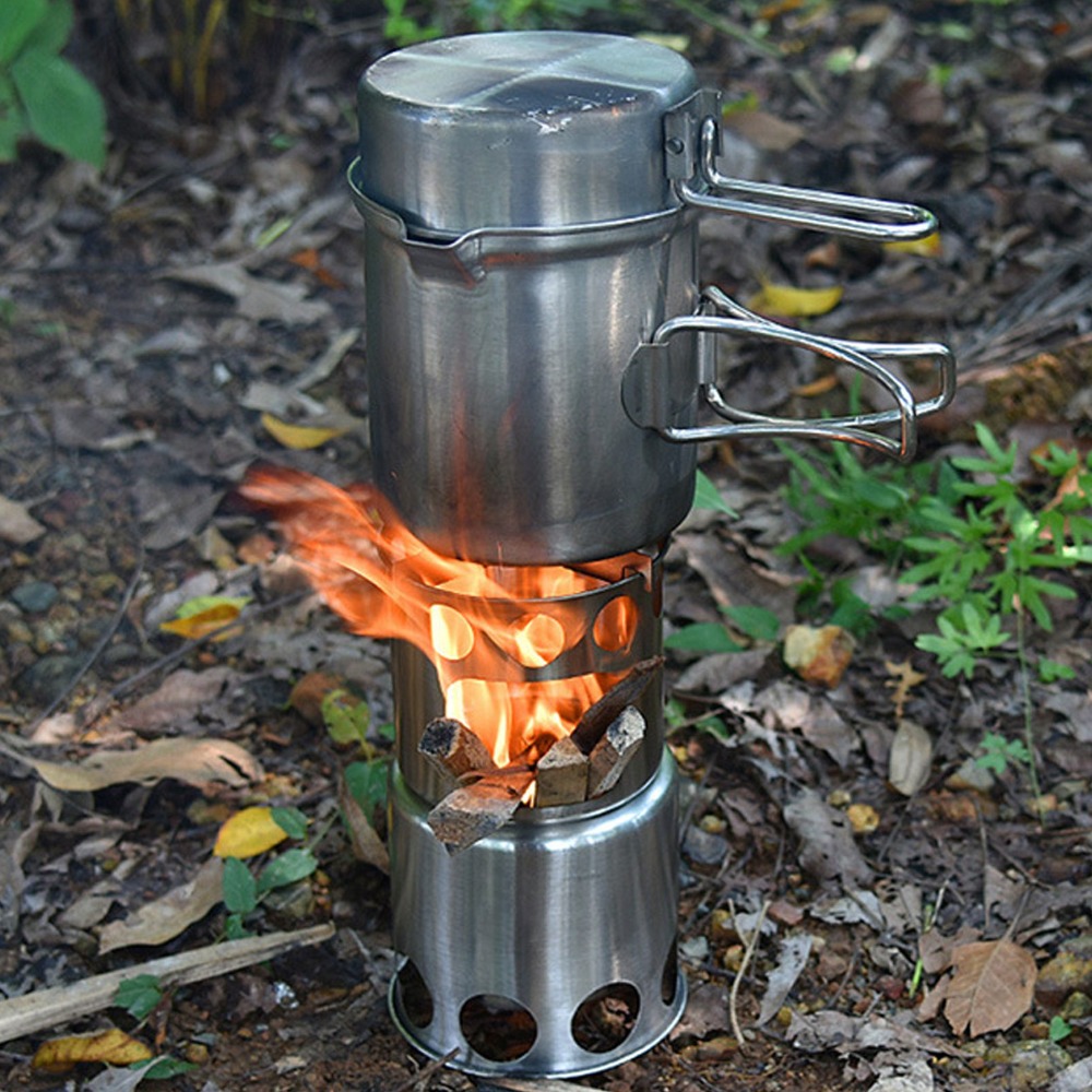 Durable Stainless Steel Campin - Camping Cooking Sets ulasan dan harga