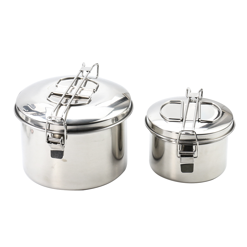 Stainless Steel Camping Hangin - Camping Cooking Pot With Lid ulasan dan harga