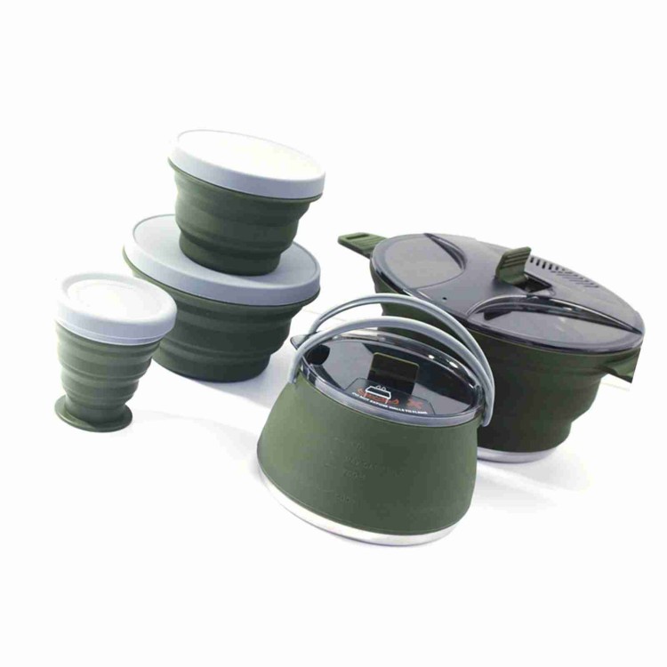 Folding Pot Set Portable Compa - Camping Cooking Set Compact ulasan dan harga
