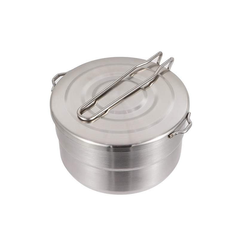 Outdoor Stainless Steel Cookin - Camping Cooking Pot With Lid ulasan dan harga
