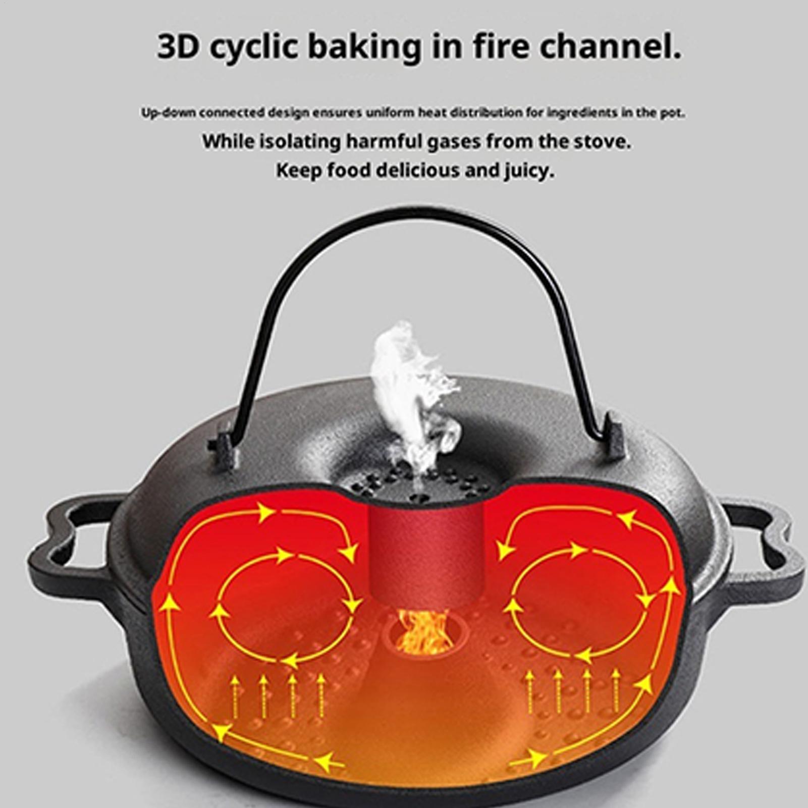 Cauldron Pot for Cooking Non-S - Camping Cooking Pot With Lid ulasan dan harga