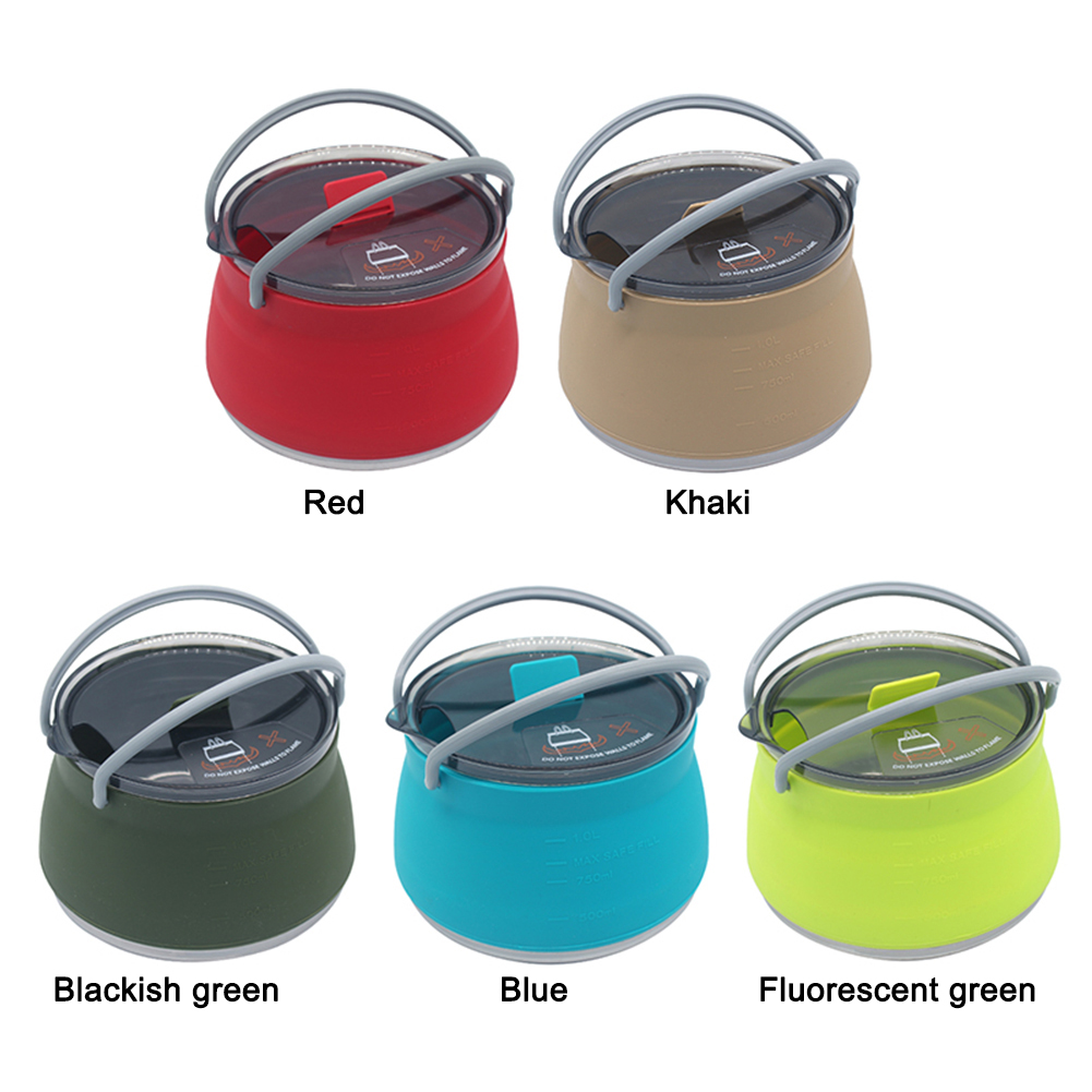 1L Outdoor Silicone Kettle  Ca - Camping Cooking Gifts ulasan dan harga