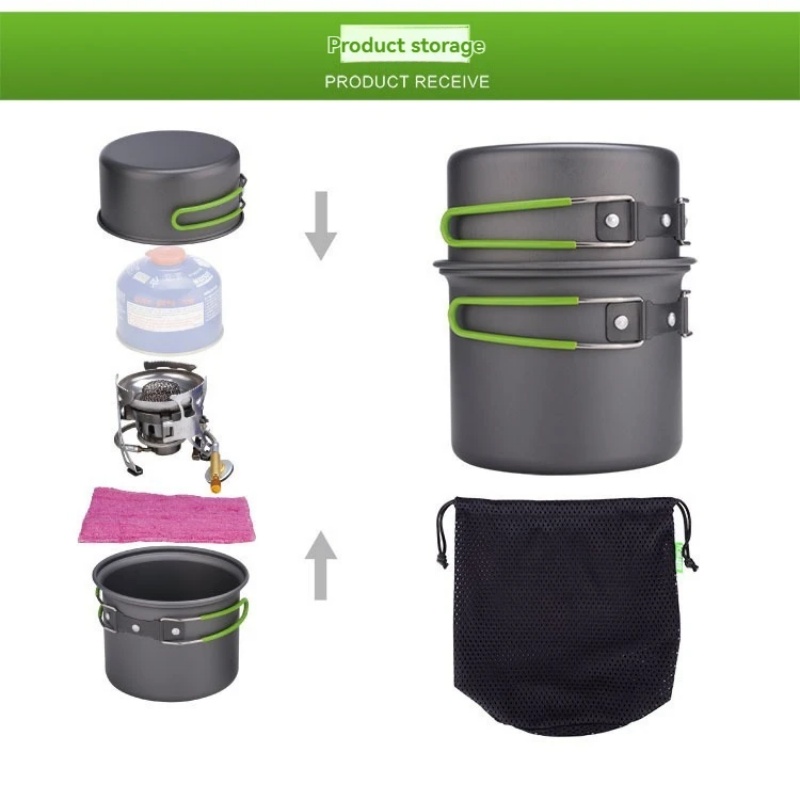 BRS-T15A Camping Cookware Mess - Camping Cooking Sets ulasan dan harga