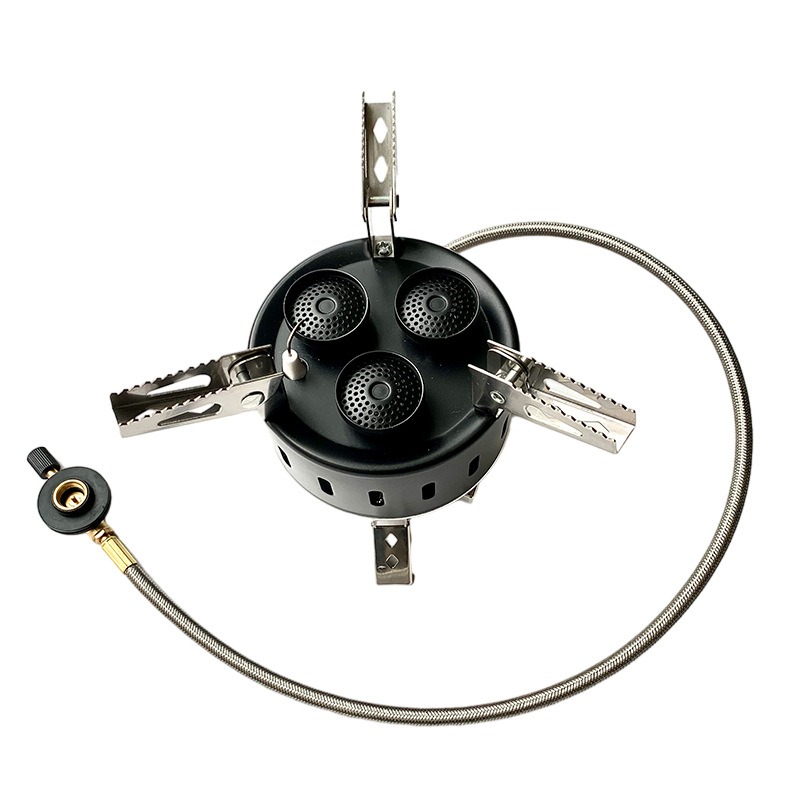 Portable 3 Burner Windproof Bu - Camping Cooking Gas Stove Portable Tool ulasan dan harga