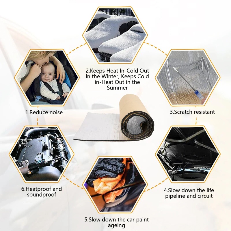200x50cm 5/10mm Car Sound Mat  - Aluminum Foil Heavy Duty ulasan dan harga
