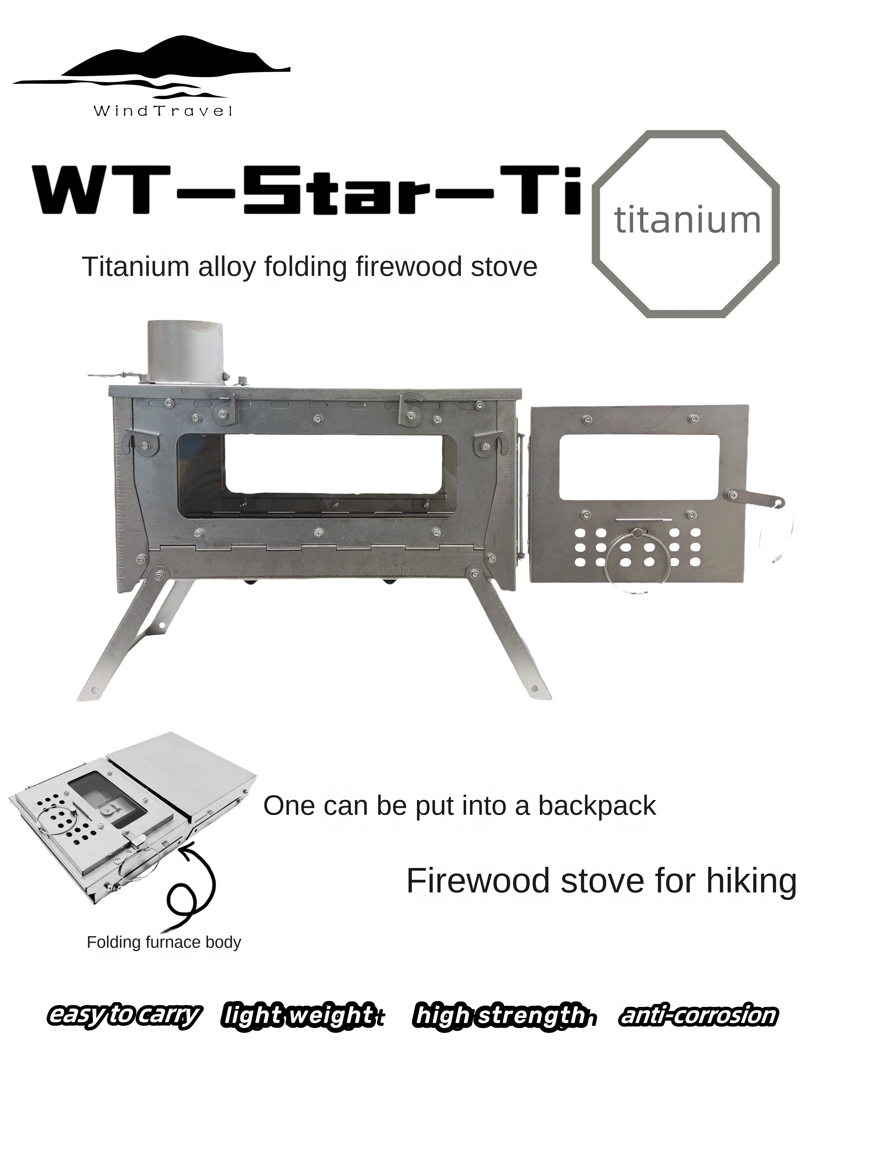 WT Star Ti Titanium Alloy Fold - Camping Cooking Gazebo ulasan dan harga