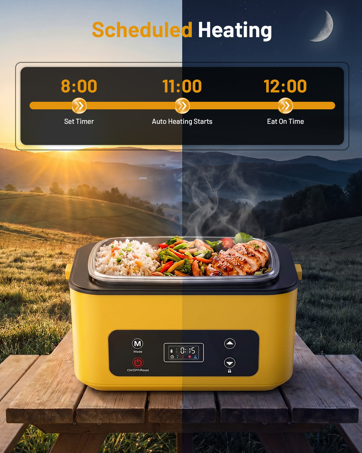 TaskStar Portable Heated Lunch - Camping Cooking Food ulasan dan harga