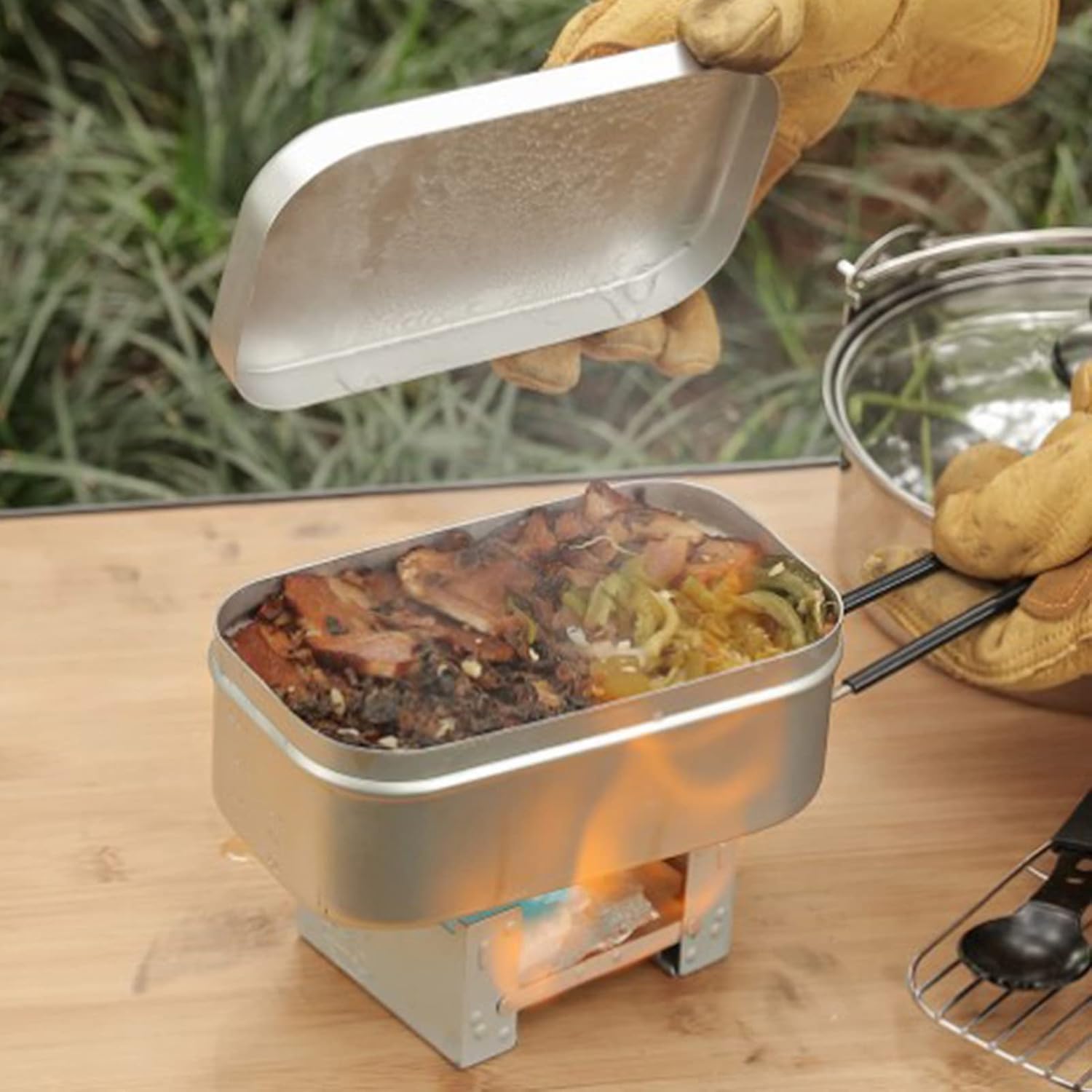Foldable Bento Box Handle, Lun - Camping Cooking Box ulasan dan harga