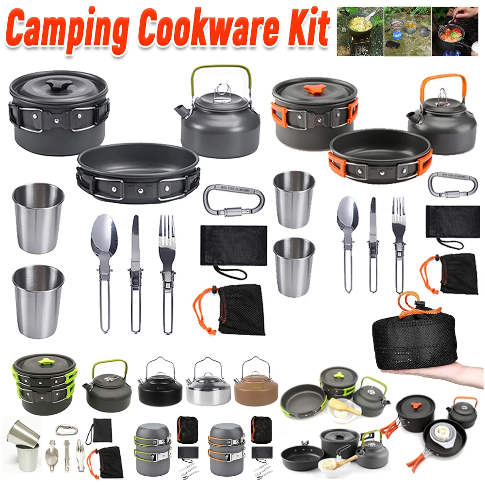 Camping Cookware Kit Kettle Po - Camping Cooking Sets ulasan dan harga