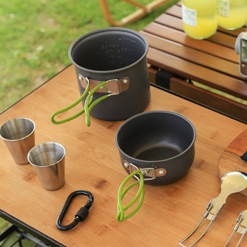 Camping Cookware Set, Ultra Li - Camping Cooking Set Compact ulasan dan harga