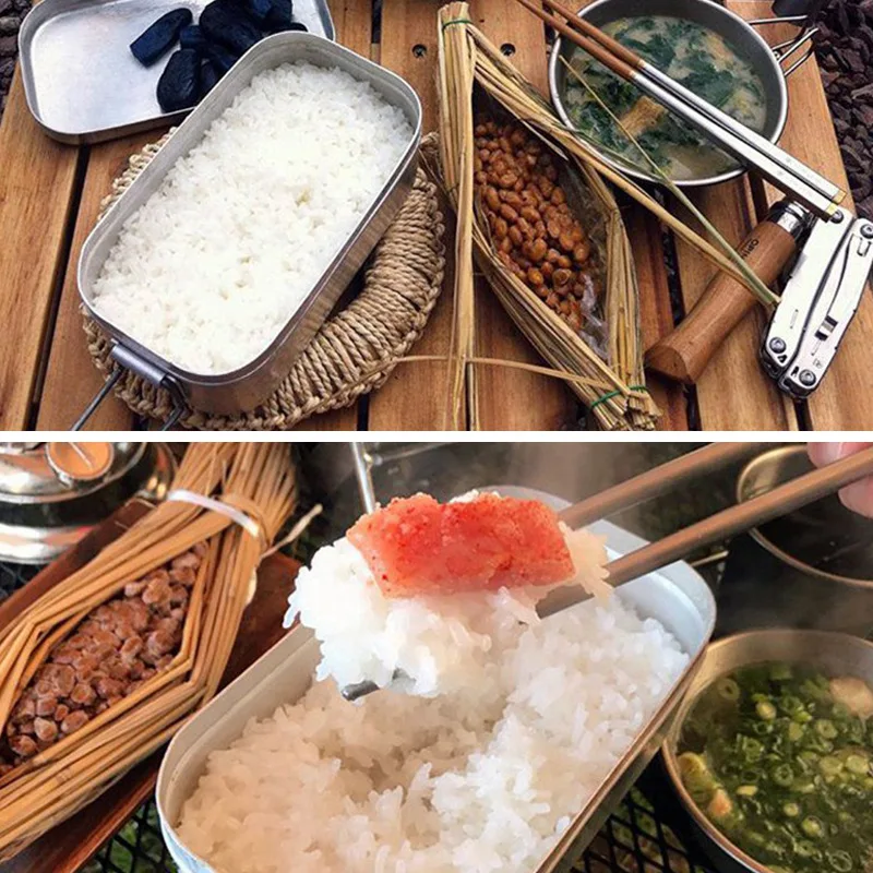 New Bento Box Adult Square Out - Japanese Camping Cooking ulasan dan harga