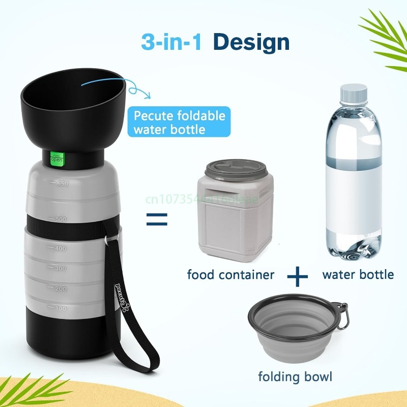 650ML Dog Water Bottle with 15 - Camping Cooking Food ulasan dan harga